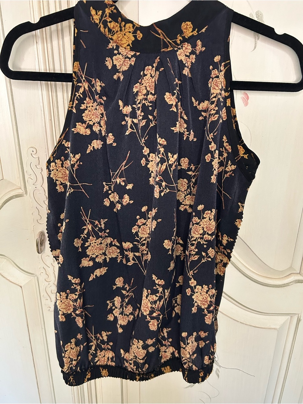 Halogen Black Floral Sleeveless Camisole
